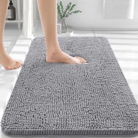 OLANLY Bathroom Rugs 30x20, Extra Soft Absorbent Chenille Bath Rugs, Rubber Backing Quick Dry, Machine Washable Bath Mats for Bathroom Floor