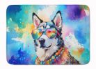 Siberian Husky Hippie Dawg Memory Foam Kitchen Mat Machine Washable Anti-Fatigue Mat Cushion Comfort Bath Mat or Kitchen Rug