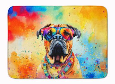 Bullmastiff Hippie Dawg Memory Foam Kitchen Mat Machine Washable Anti-Fatigue Mat Cushion Comfort Bath Mat or Kitchen Rug