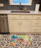 Corgi Hippie Dawg Memory Foam Kitchen Mat Machine Washable Anti-Fatigue Mat Cushion Comfort Bath Mat or Kitchen Rug