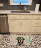 Chocolate Labrador Hippie Dawg Memory Foam Kitchen Mat Machine Washable Anti-Fatigue Mat Cushion Comfort Bath Mat or Kitchen Rug