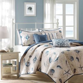 Quilt Set with Throw Pillows (Color: as Pic)