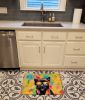 Scottish Terrier Hippie Dawg Memory Foam Kitchen Mat Machine Washable Anti-Fatigue Mat Cushion Comfort Bath Mat or Kitchen Rug